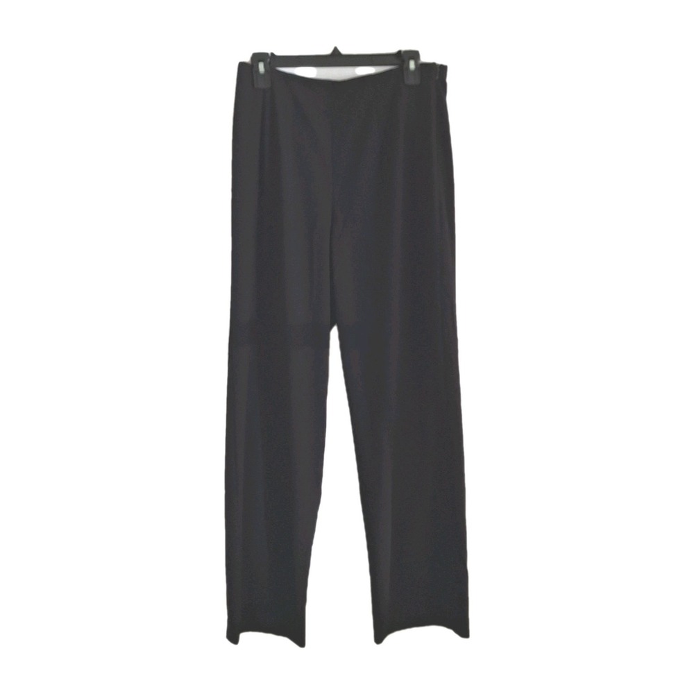 Vintage Black Dress Pants Worthington Stretch Women's Size 10 Side Zip Straight - Picture 1 of 16
